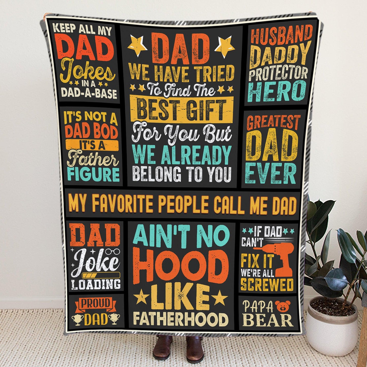 My Favorite People Call Me Dad Christmas Gifts Ultra-Soft Micro Fleece Blanket 50" x 60"