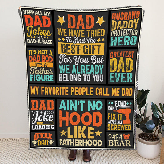 My Favorite People Call Me Dad Christmas Gifts Ultra-Soft Micro Fleece Blanket 50" x 60"