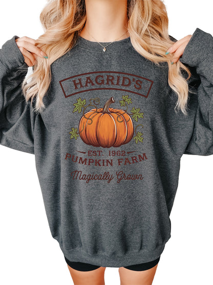 Women's Hagrid's Pumpkin Farm Magically Grown Crewneck Sweatshirt