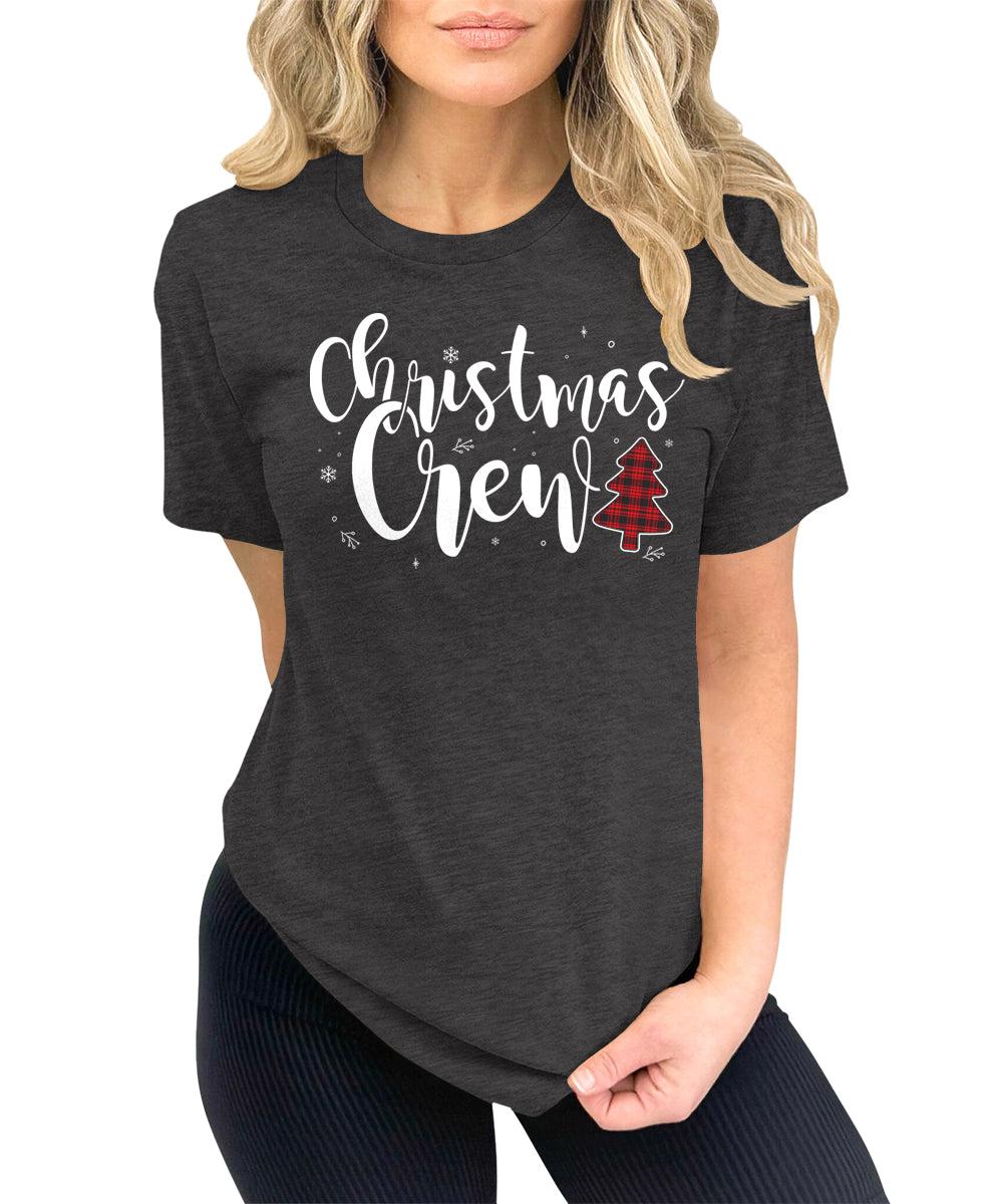 Matching Family Christmas Crew Shirt Festive Holiday Graphic Tees