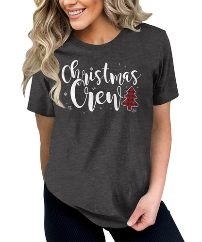 Matching Family Christmas Crew Shirt Festive Holiday Graphic Tees