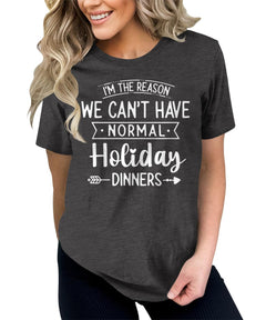 Holiday Dinners Shirts For Women's Graphic Tee
