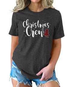 Christmas Crew Shirts For Women's Graphic Tee