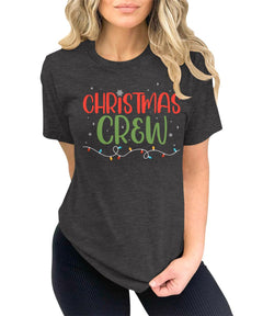 Christmas Crew Shirts For Women's Graphic Tee