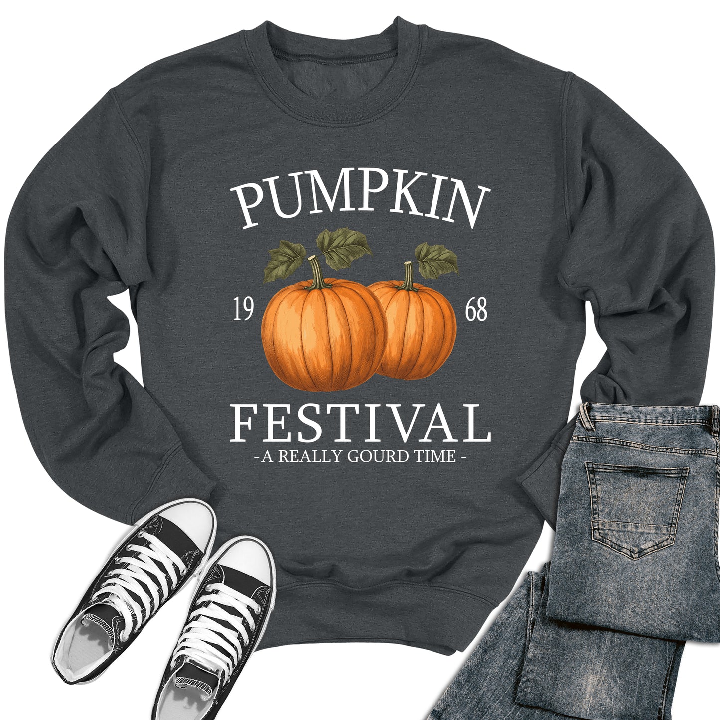 Pumpkin Festival 1968 Thanksgiving Crewneck Sweatshirt