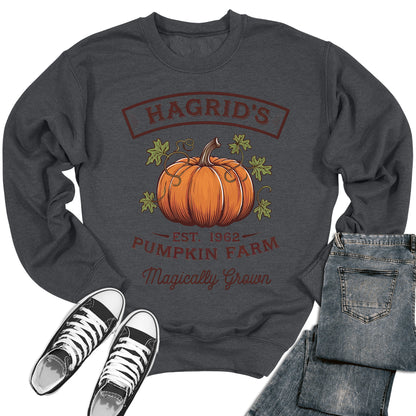 Women's Hagrid's Pumpkin Farm Magically Grown Crewneck Sweatshirt