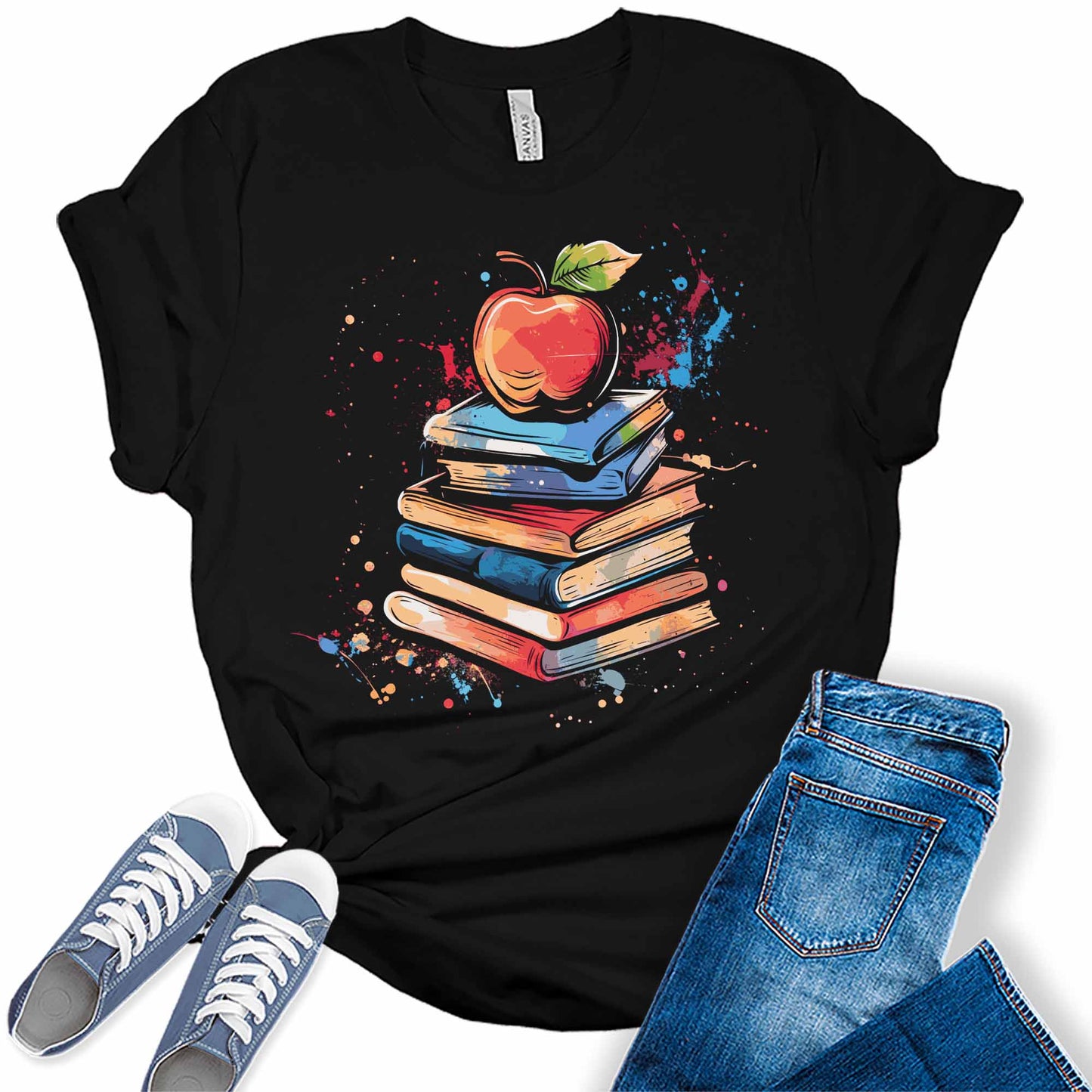 Bookworm Teacher Teaching Graphic Tees for Women