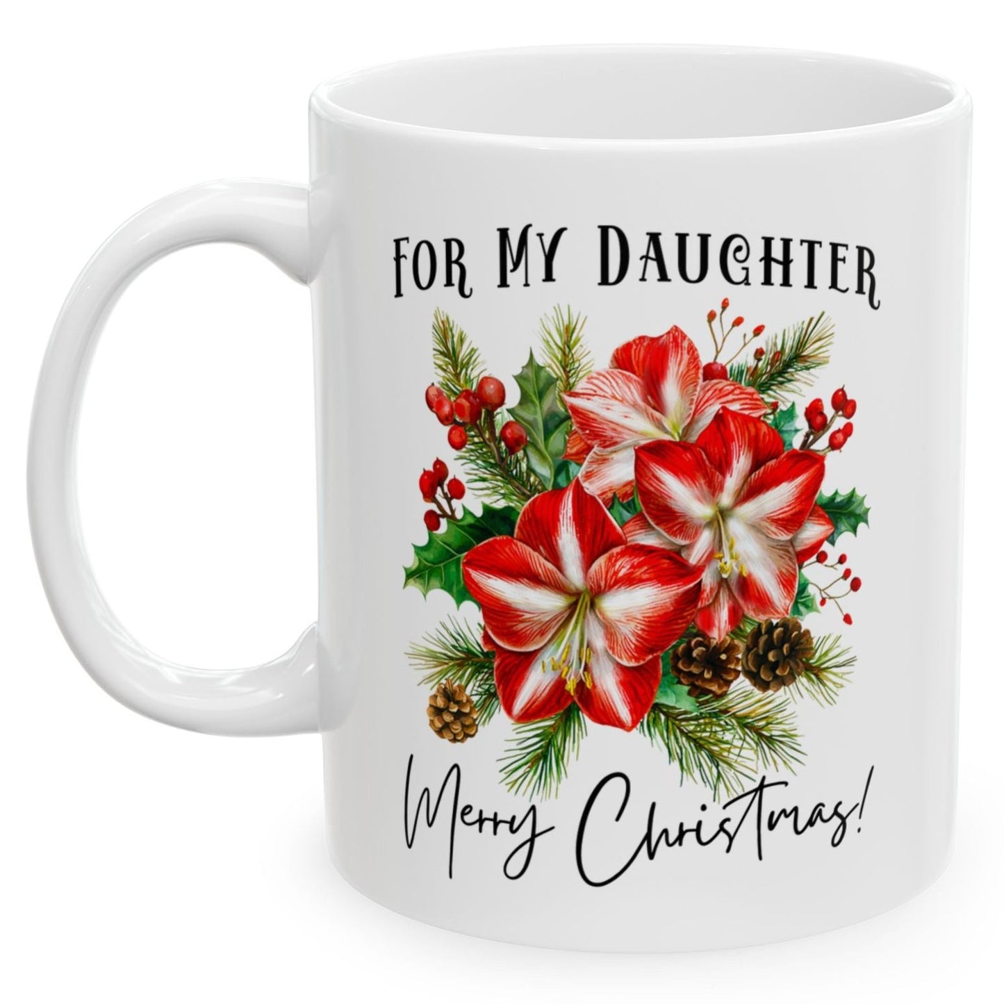 Christmas Gift for Daughter Amaryllis Flower Definition Mug Christmas Gift 2024 11oz Unique Coffee Cup Mug