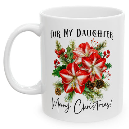 Christmas Gift for Daughter Amaryllis Flower Definition Mug Christmas Gift 2024 11oz Unique Coffee Cup Mug