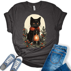 Christmas Kitten With Lantern Shirt
