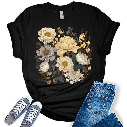 Women's Floral Print Graphic T-Shirt