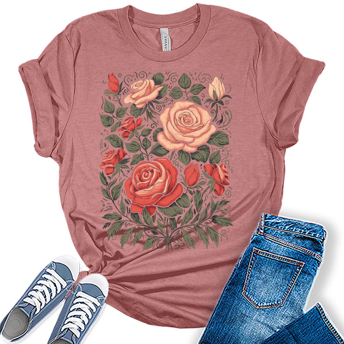 Women's Roses Floral Valentine's Day Shirt