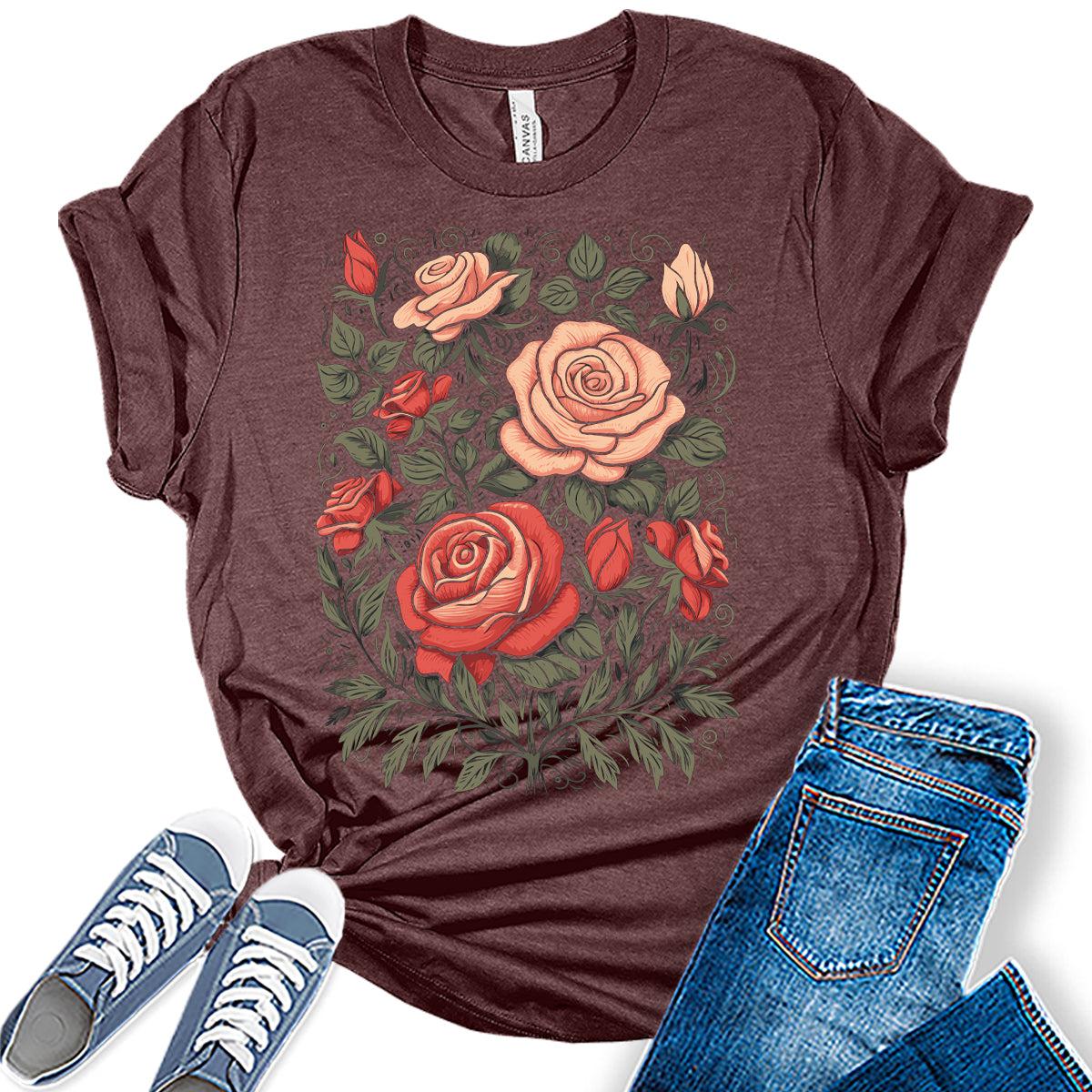 Women's Roses Floral Valentine's Day Shirt