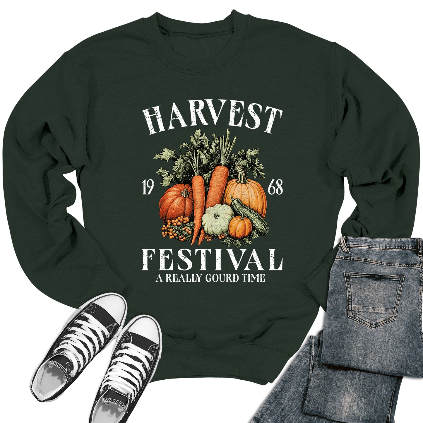 Harvest Festival 1968 Thanksgiving Crewneck Sweatshirt