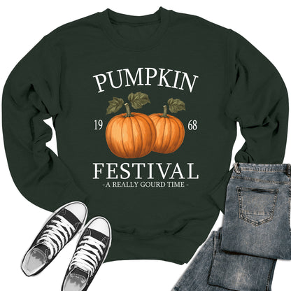 Pumpkin Festival 1968 Thanksgiving Crewneck Sweatshirt