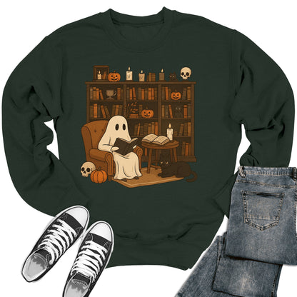 Women's Ghost Book Crewneck Sweatshirt