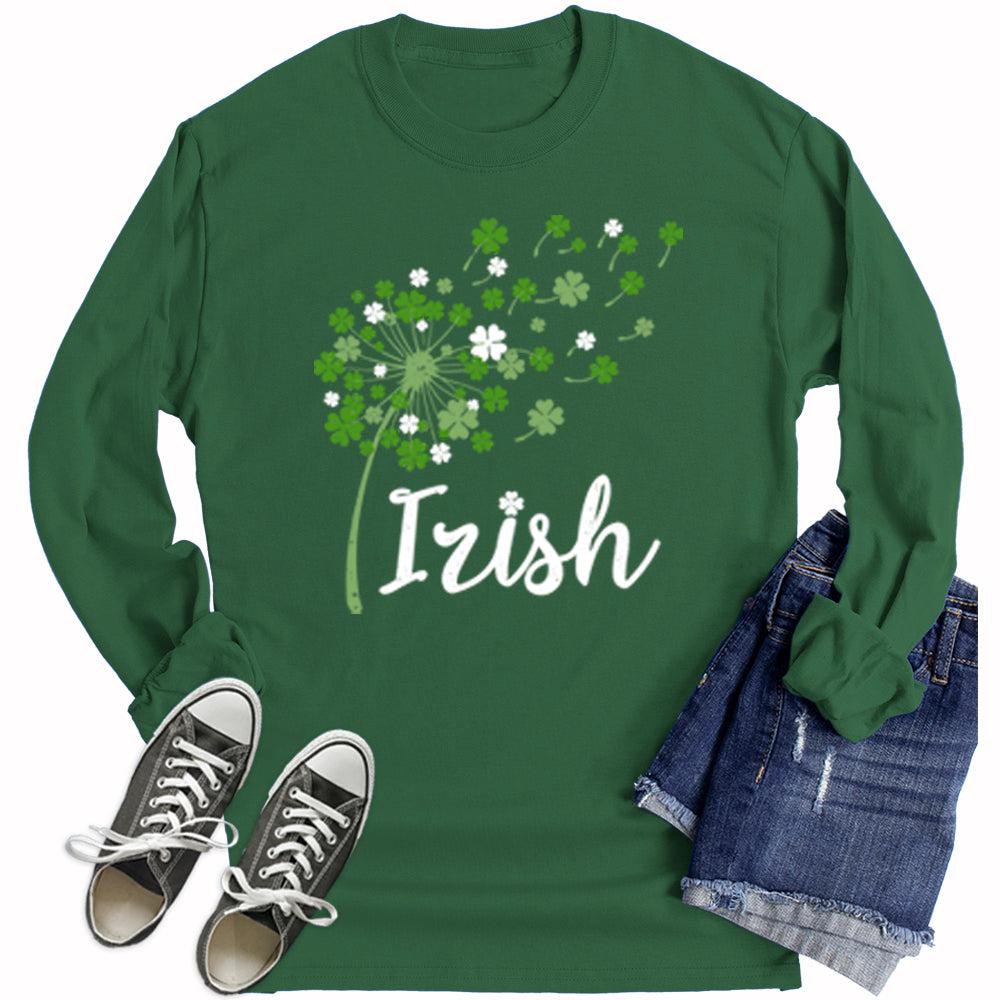 Womens Tops Irish Irish Gifts for Women Under 10 Dollars Shamrock Shirts  for Women Boho Tops St Patricks Day Accessories for Women Shirt