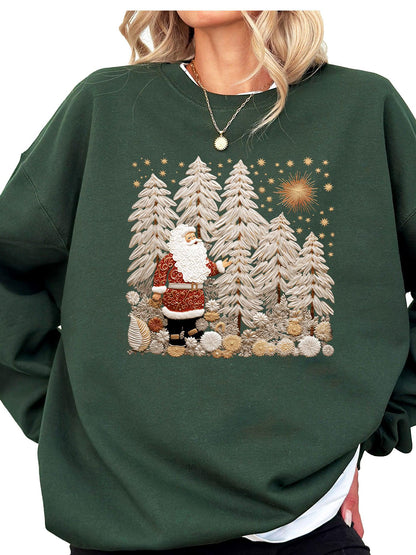 Women's Santa Scene Christmas Crewneck Sweatshirt