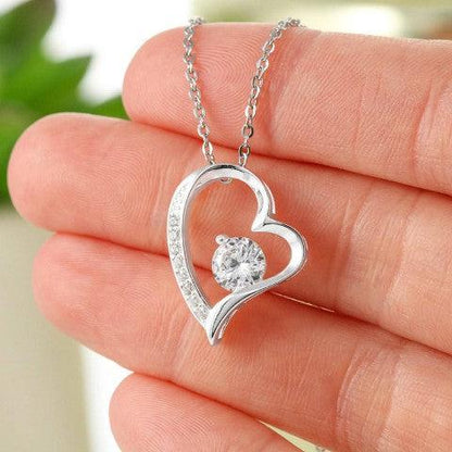 To My Beautiful Wife Forever Heart Love Necklace