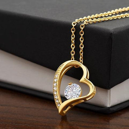 To My Beautiful Wife Forever Heart Love Necklace