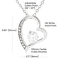 Heart Necklace gift for wife in gold and silver finish with message card box – GyftWear – image 11