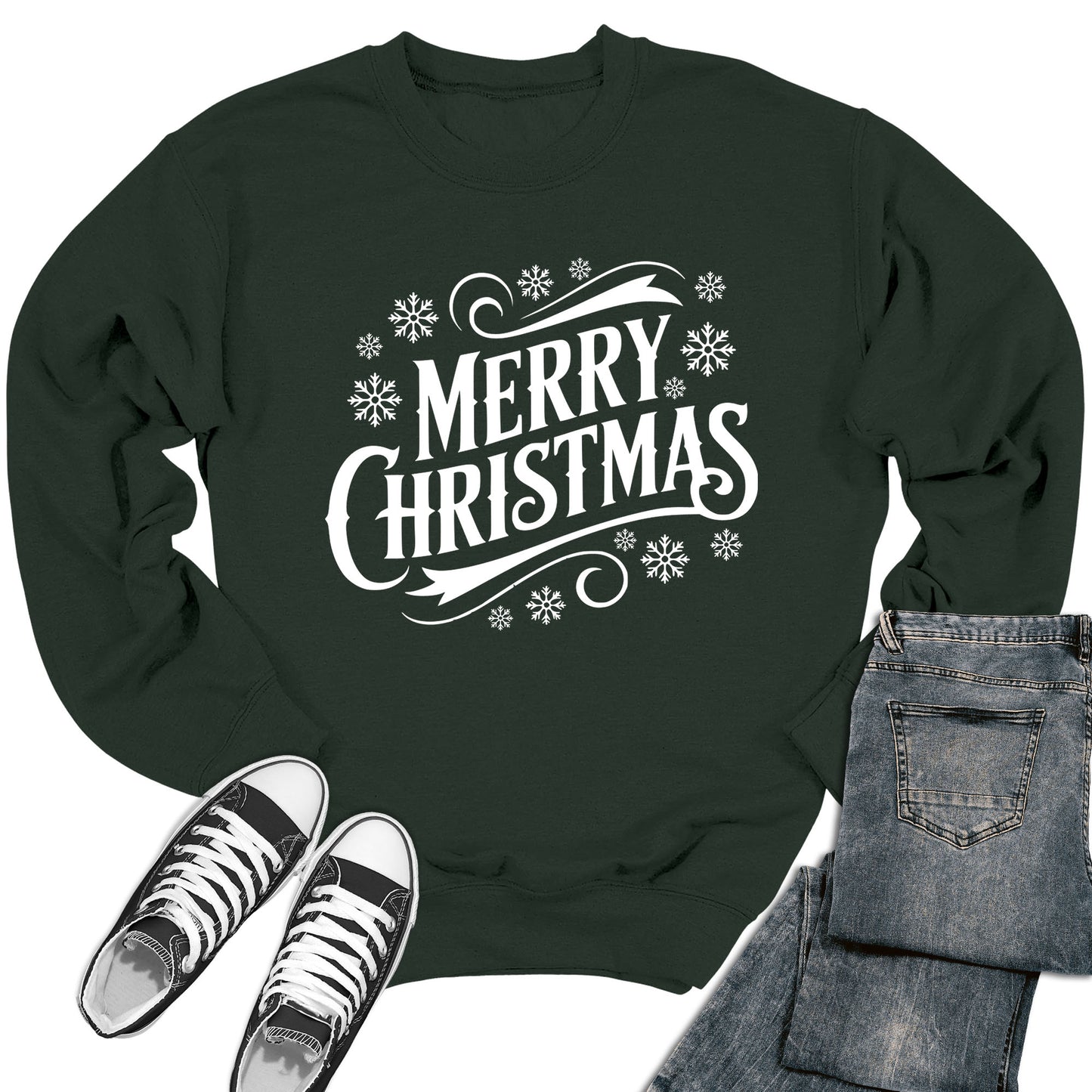 Women's Merry Christmas Crewneck Sweatshirt