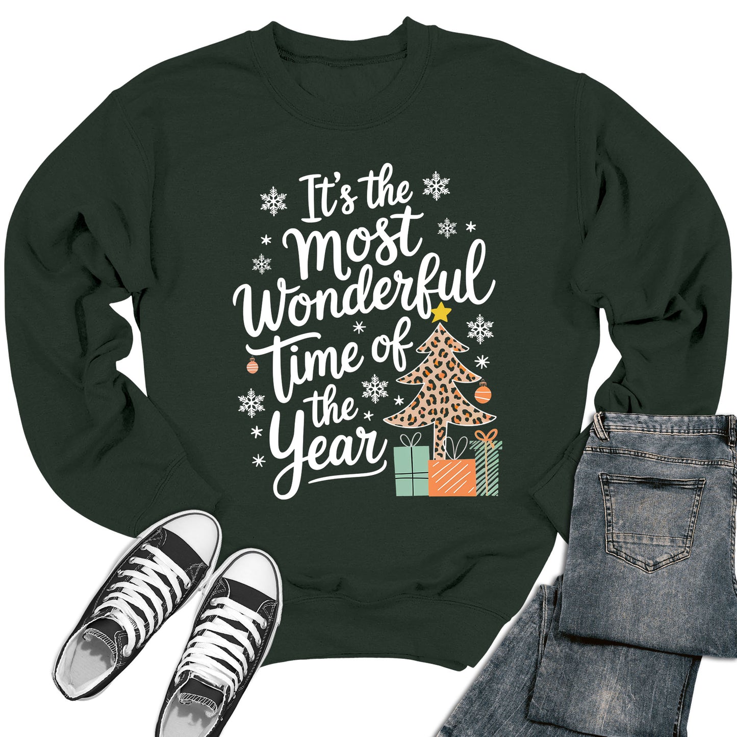 Women's Its The Most Wonderful Time Of The Year Christmas Crewneck Sweatshirt