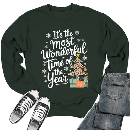 Women's Its The Most Wonderful Time Of The Year Christmas Crewneck Sweatshirt