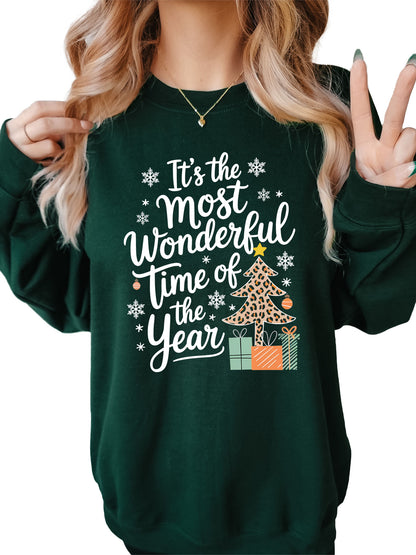 Women's Its The Most Wonderful Time Of The Year Christmas Crewneck Sweatshirt