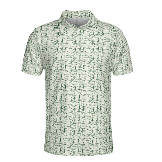 Mens Golf Polo Shirts Vintage Short Sleeve Dry Fit Performance Moisture Wicking Casual Golf Shirts for Men
