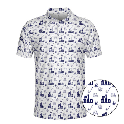 Men's Golf Polo Shirts Funny Dad Golf Shirts Moisture Wicking Gift Birthday for Dad Fathers Day T-Shirts