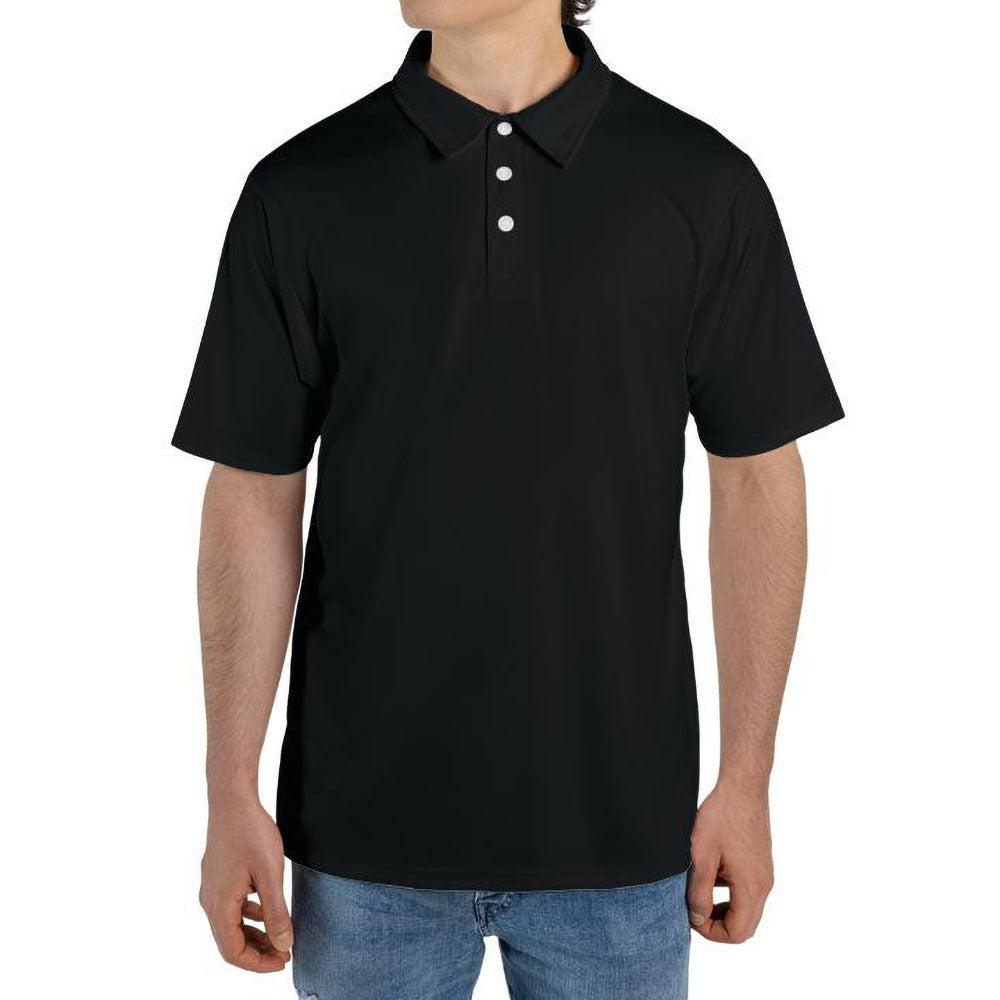 Black Polo Shirts for Men Moisture Wicking Short Sleeve Golf Shirt