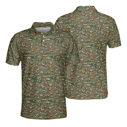 Men's Golf Polo Shirts Funny Golf Shirts for Men Performance Moisture Wicking Quick Dry Athletic Short Sleeve Shirts