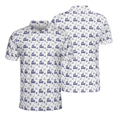Men's Golf Polo Shirts Funny Dad Golf Shirts Moisture Wicking Gift Birthday for Dad Fathers Day T-Shirts