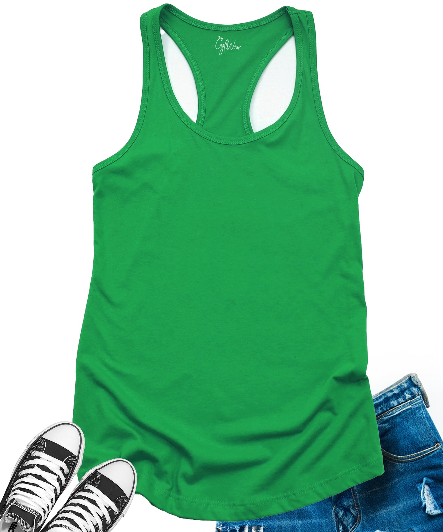 GyftWear Everyday Women's Green Racerback Tank Top