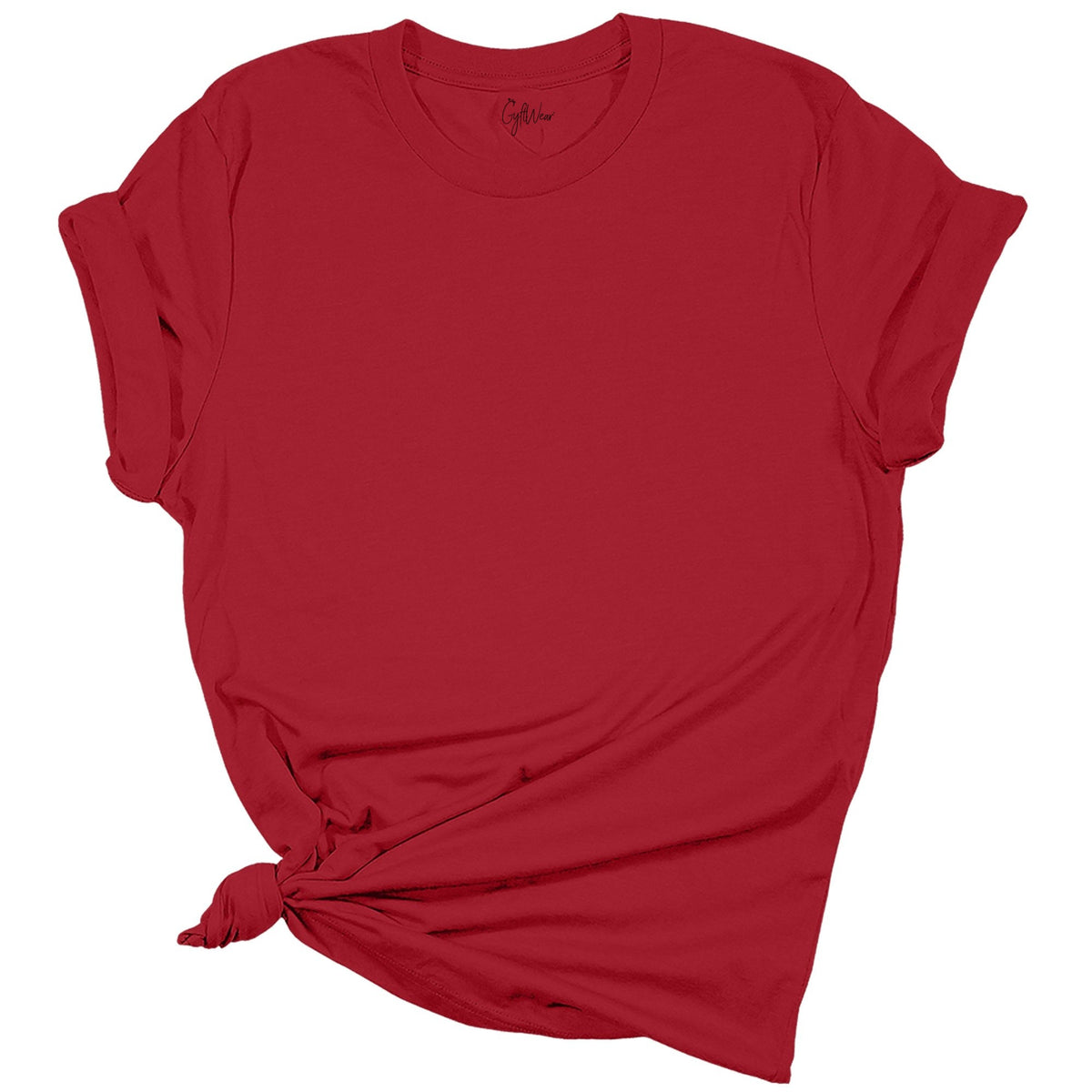 Women's Christmas blank tee - Canvas Red - GyftWear inside neck label