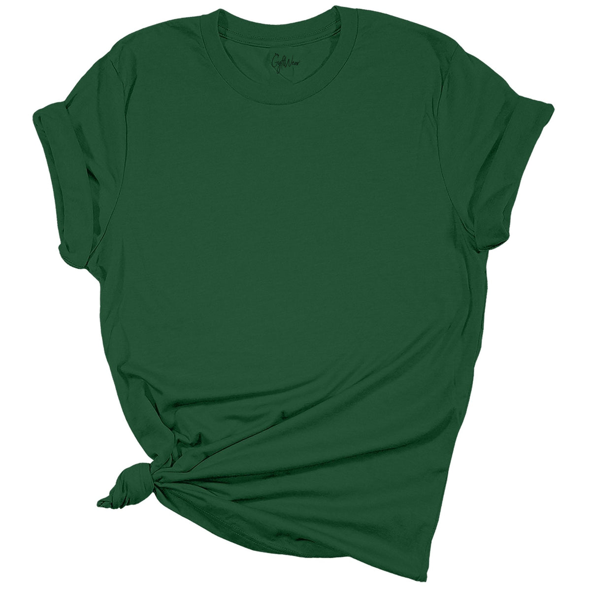 Women's Christmas blank tee - Evergreen - GyftWear inside neck label