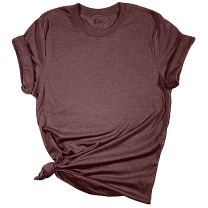 Women's Christmas blank tee - Heather Maroon - GyftWear inside neck label