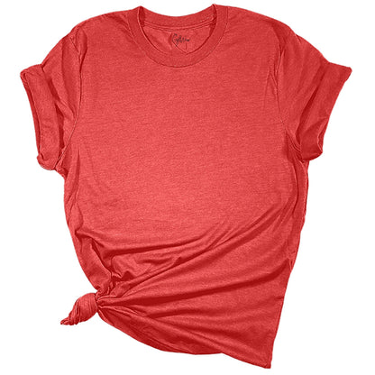 Women's Christmas blank tee - Heather Red - GyftWear inside neck label