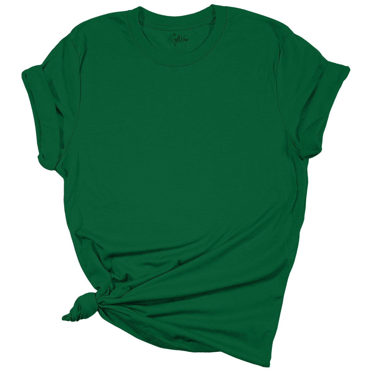 Women's Christmas blank tee - Kelly - GyftWear inside neck label