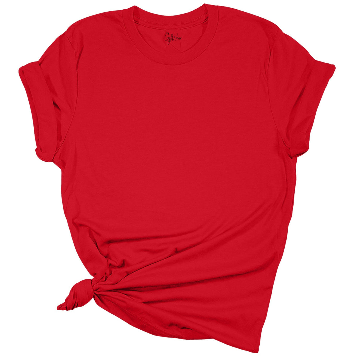 Women's Christmas blank tee - Red - GyftWear inside neck label
