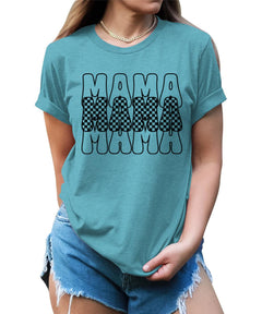 Mama Checkered Mom Shirt For Women