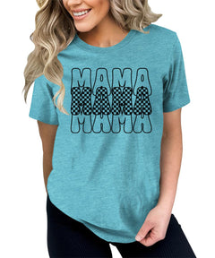 Mama Checkered Mom Shirt For Women