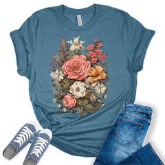 Flowers Graphic Tees for Women