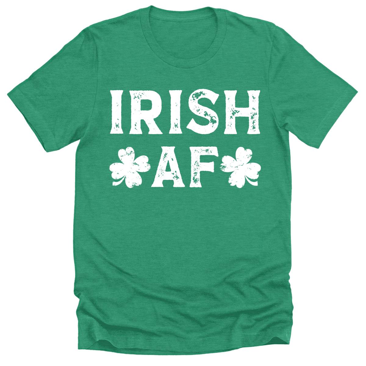 Irish AF T Shirt St Patricks Day Shirt Menetter Print Graphic Tee