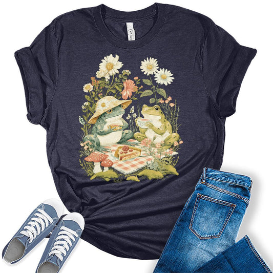 Frog Picnic Cottagecore Shirt
