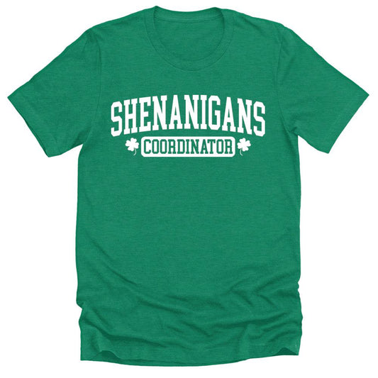 Shenanigans Coordinator T Shirt St Patricks Day Shirt Menetter Print Graphic Tees