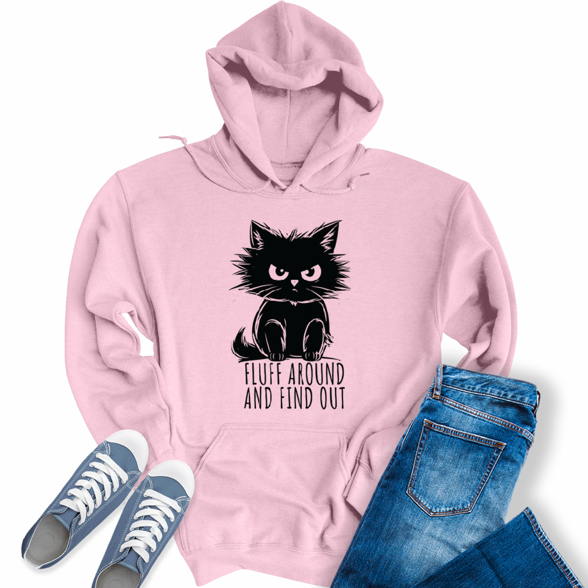 Women's Fluff Around and Find Out Cat Girls Hoodie