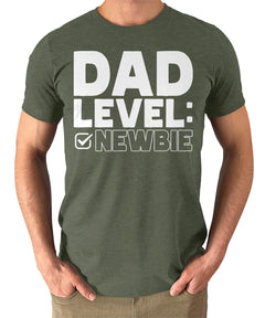 Dad Level Up Men's Graphic Tee for New Daddy