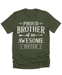 Proud Brother Of An Awesome Sister Mens Graphic Tee